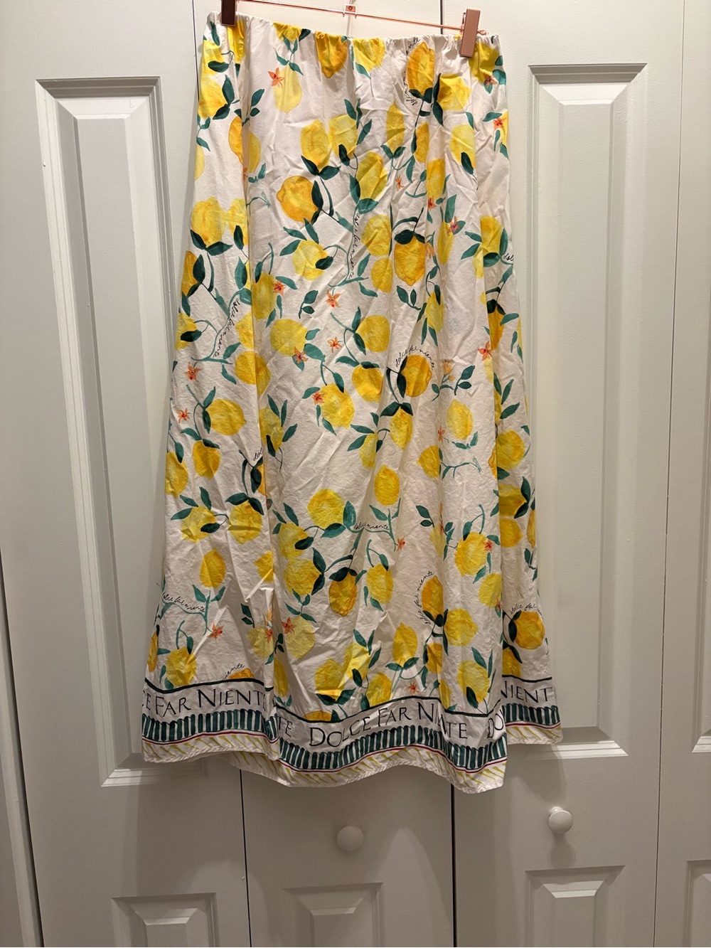 H&M Dolce & Gabbana-Inspired Yellow Lemon Print Midi Skirt